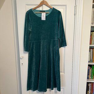 NWT Teal velvet dress